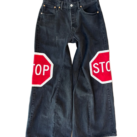 "STOP!" DENIM JEANS 1 OF 1