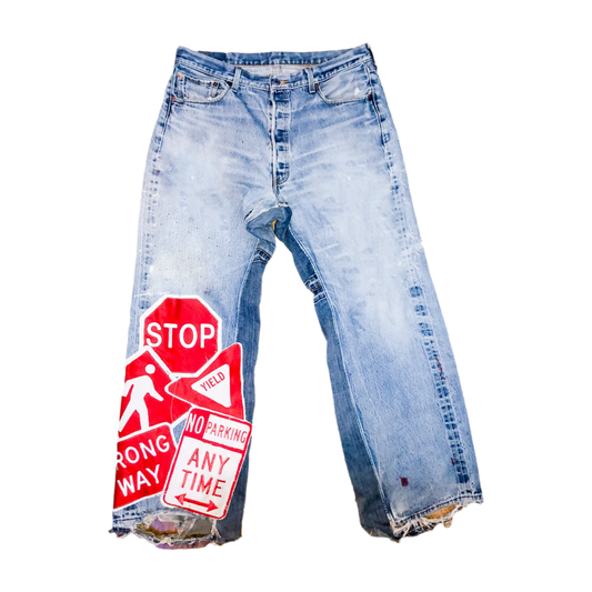 Blue Blended Metronography Jeans